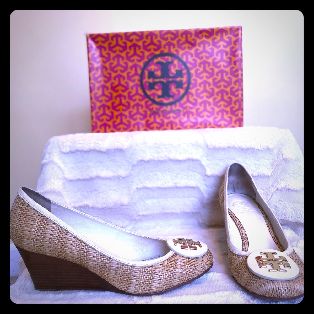 Tory Burch Sally Raffia Straw Shoes